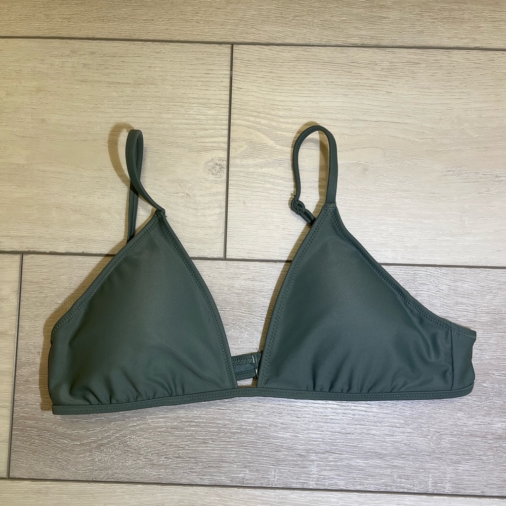 Aerie by American Eagle Triangle Olive Green Bathing Suit Size Medium